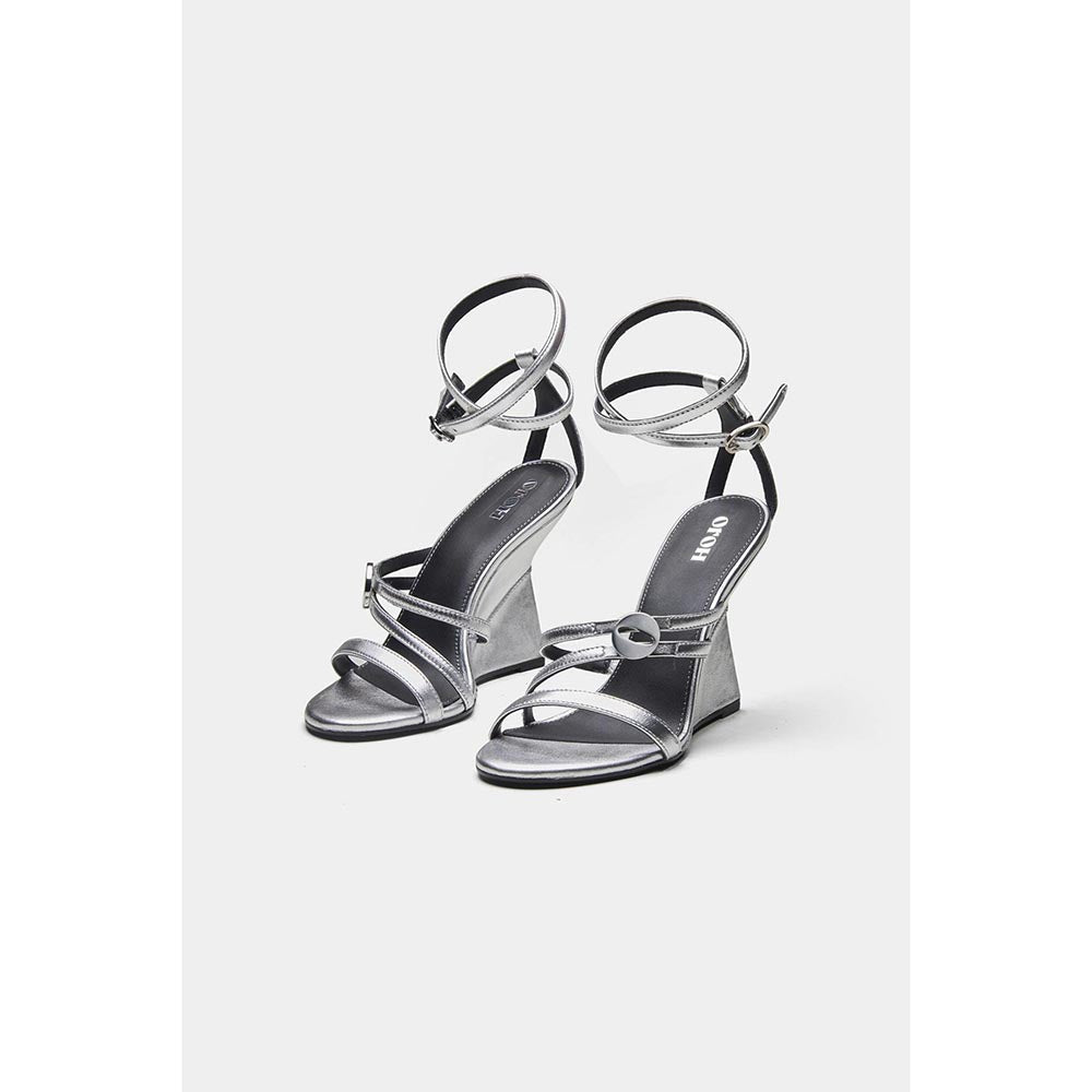 Oroh Angelina Wedges Heels - Silver