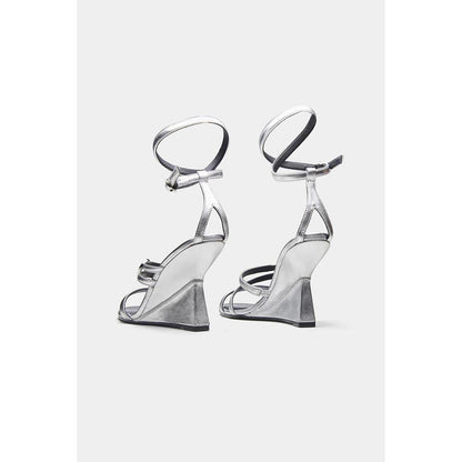 Oroh Angelina Wedges Heels - Silver
