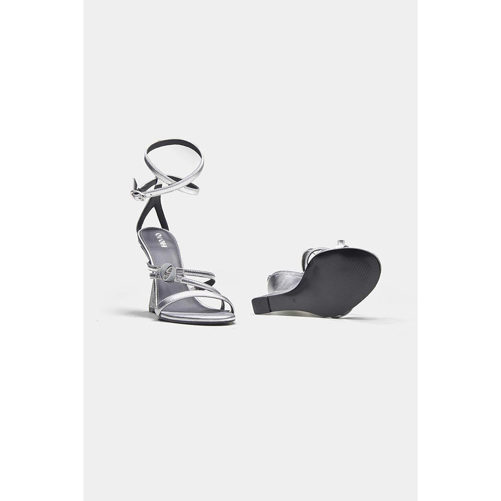Oroh Angelina Wedges Heels - Silver