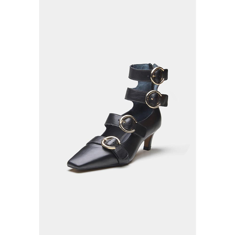 Oroh Women Black Mariana Kitten Heels