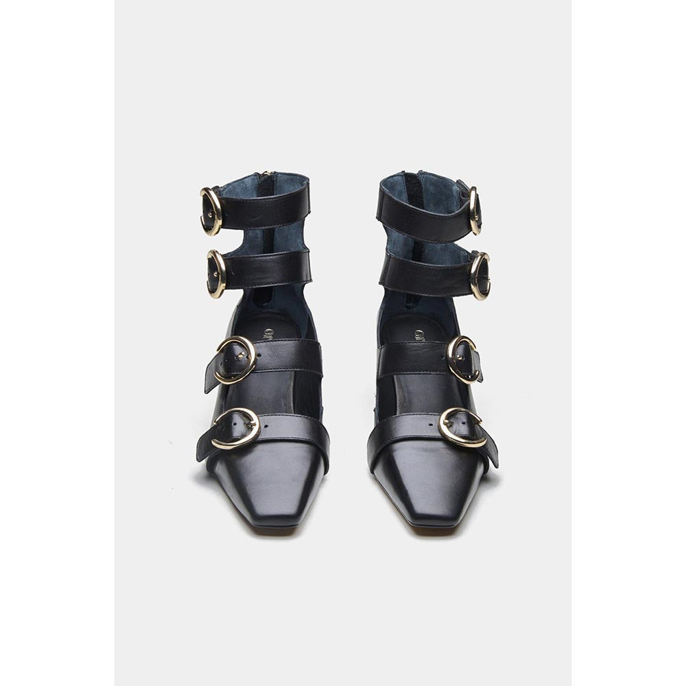 Oroh Women Black Mariana Kitten Heels