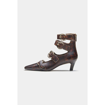 Oroh Women Brown Mariana Kitten Heels