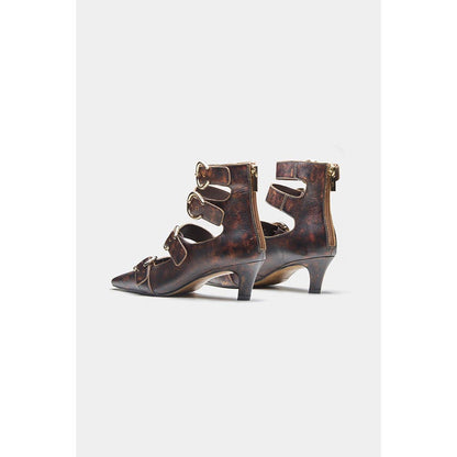 Oroh Women Brown Mariana Kitten Heels
