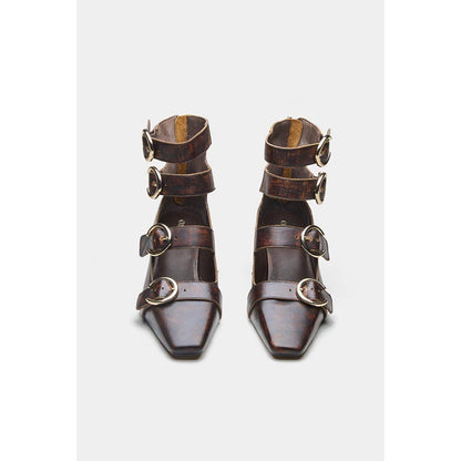 Oroh Women Brown Mariana Kitten Heels