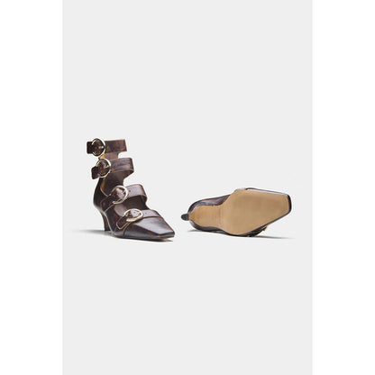 Oroh Women Brown Mariana Kitten Heels