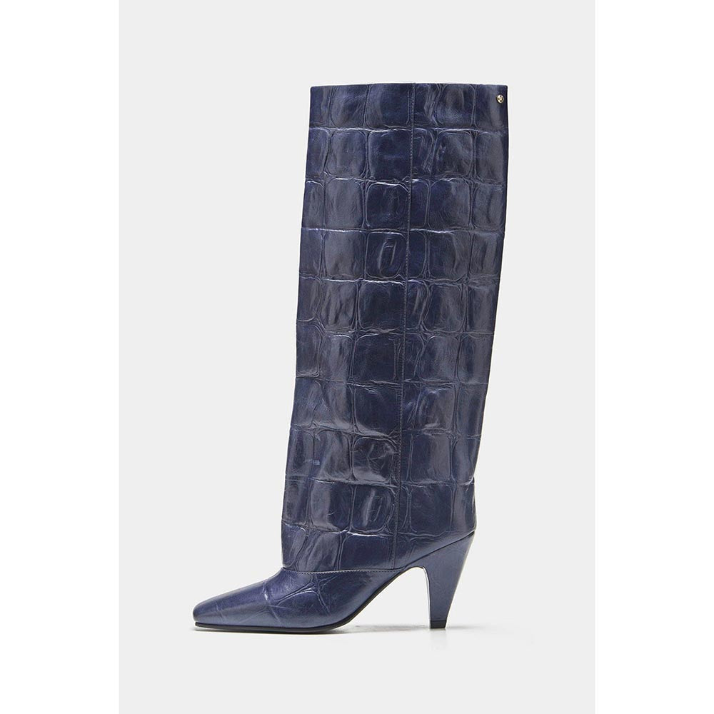 Oroh Women Navy Blue Patricia Casual Boots