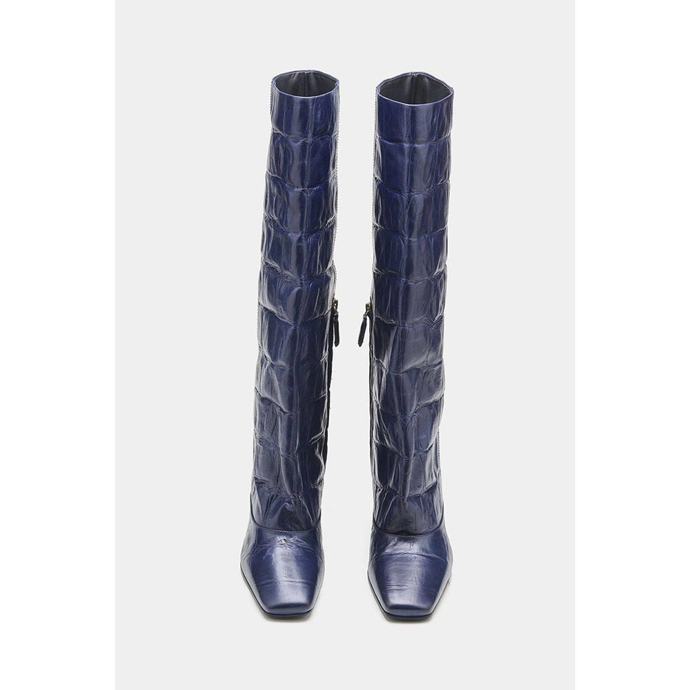 Oroh Women Navy Blue Patricia Casual Boots