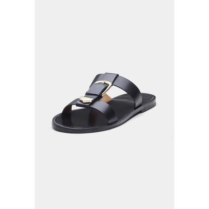 Oroh Women Black Angela Open Toe Flats