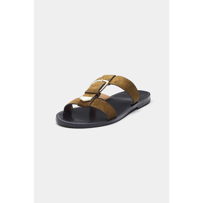 Oroh Women Tan Angela Open Toe Flats