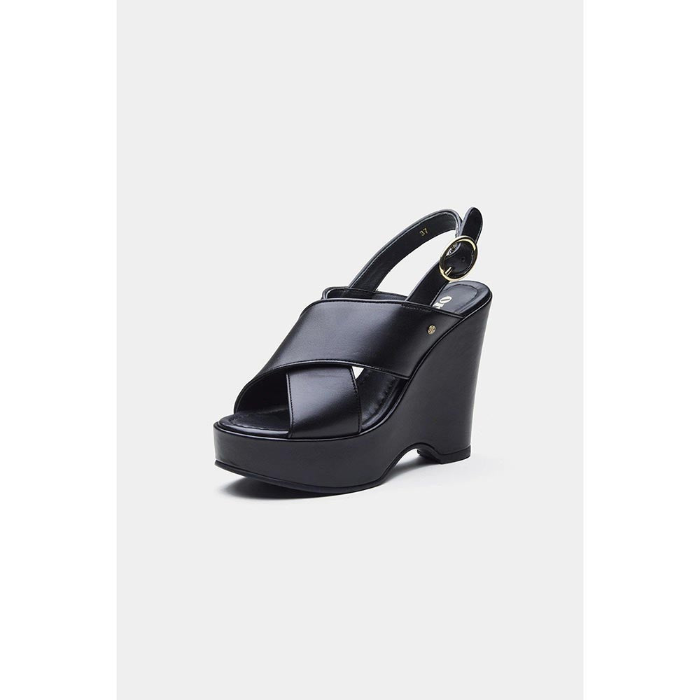 Oroh Women Black Gabriela Wedges Heels