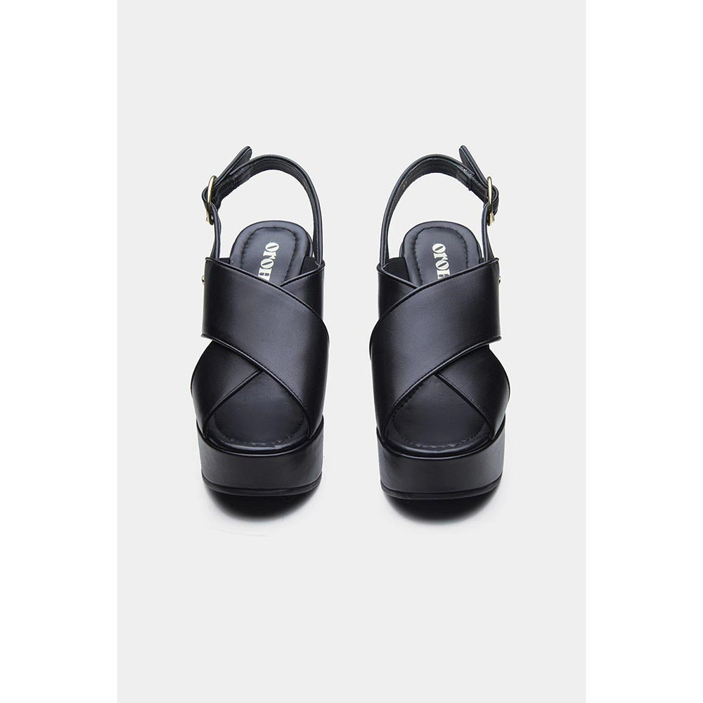 Oroh Women Black Gabriela Wedges Heels