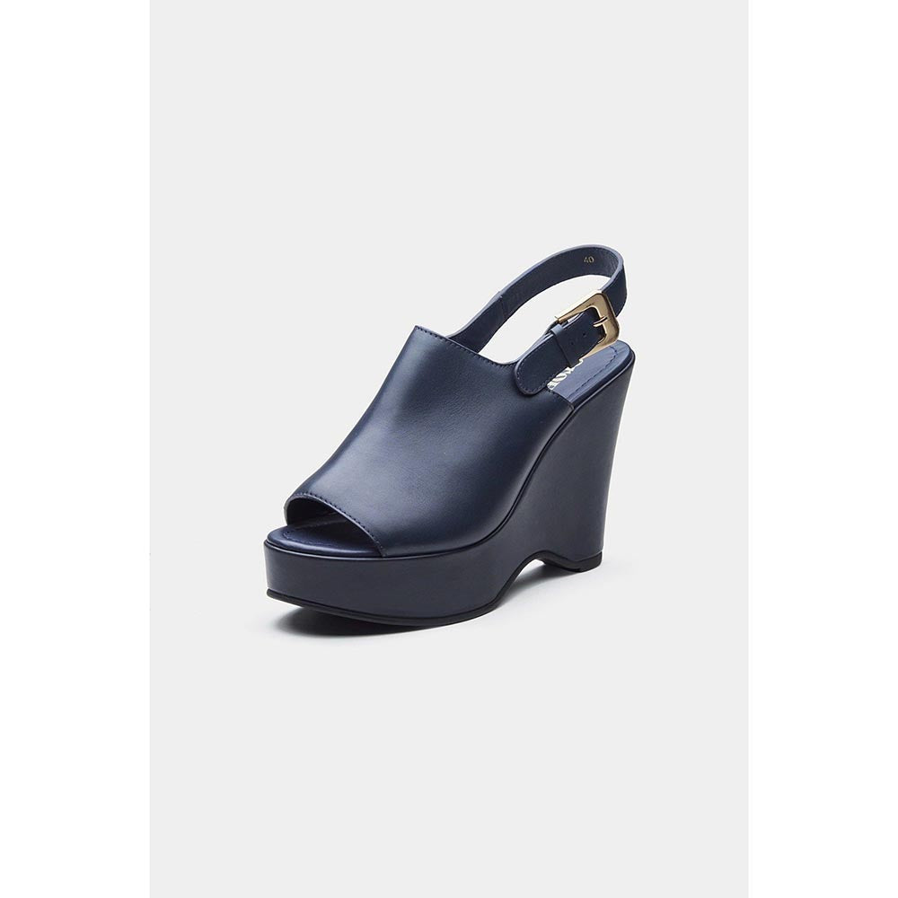 Oroh Women Navy Blue Marta Wedges Heels