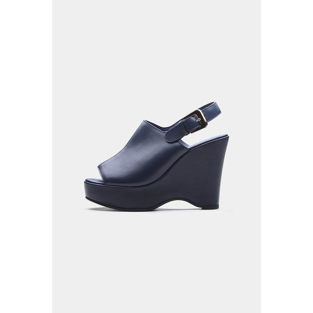 Oroh Women Navy Blue Marta Wedges Heels