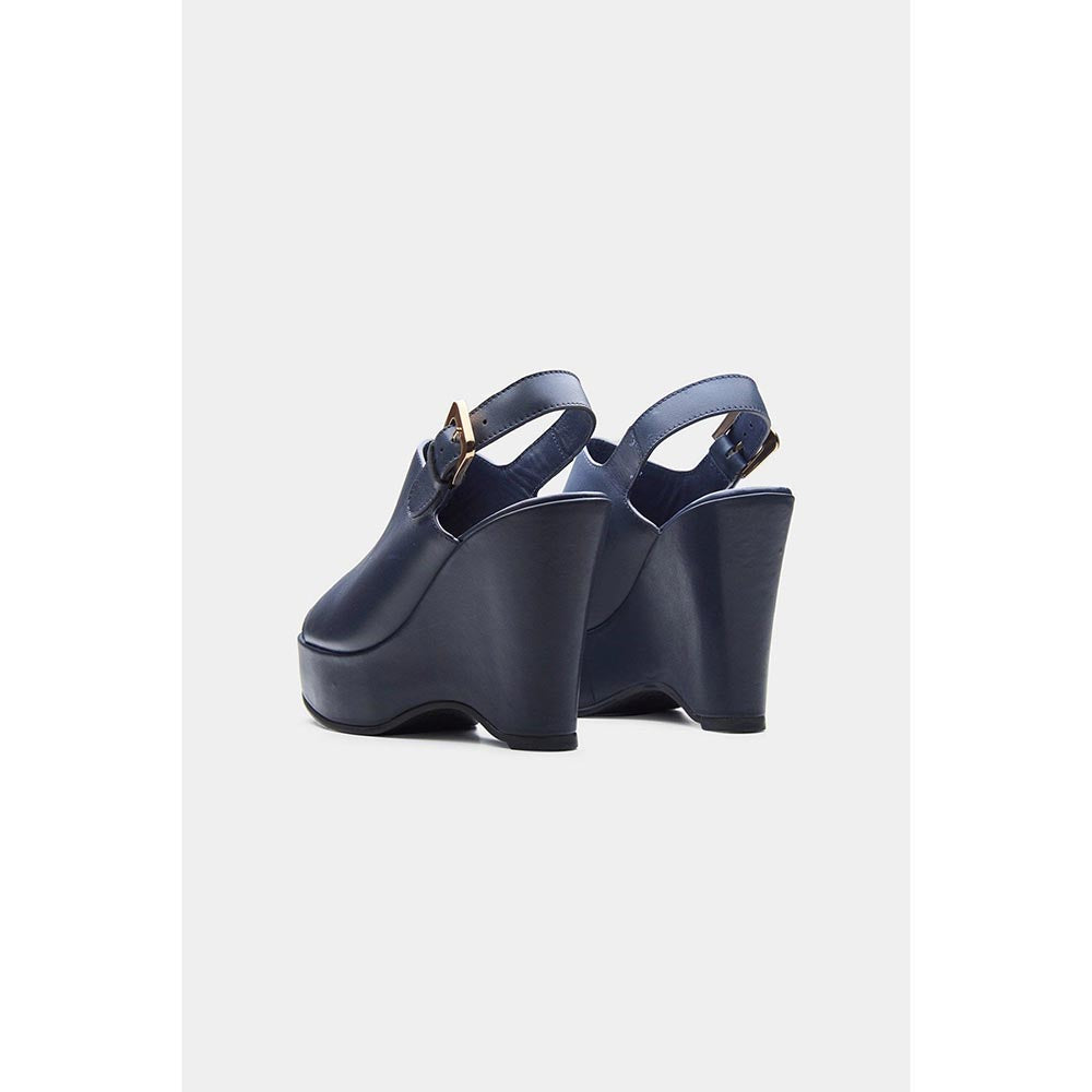 Oroh Women Navy Blue Marta Wedges Heels