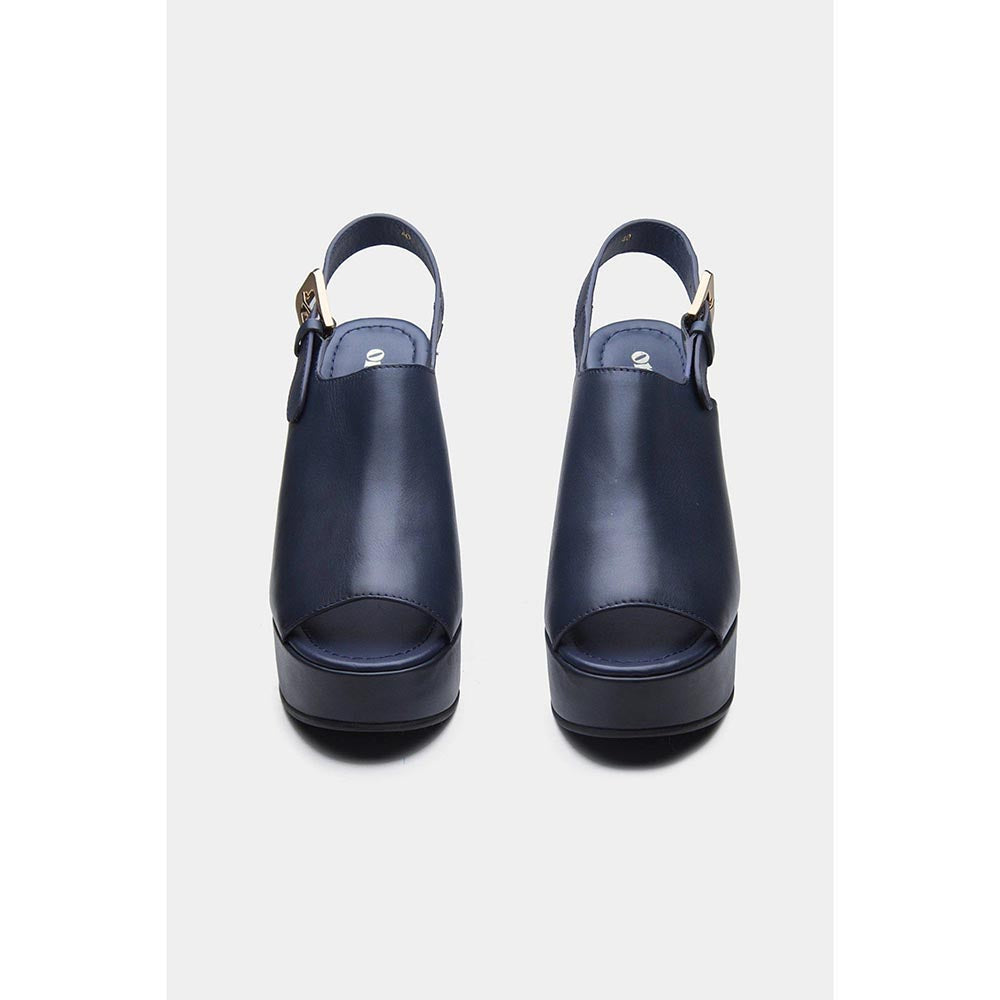 Oroh Women Navy Blue Marta Wedges Heels