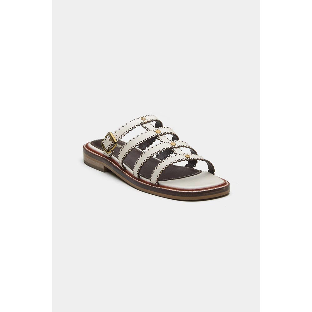 Oroh Women Nude Ines Open Toe Flats
