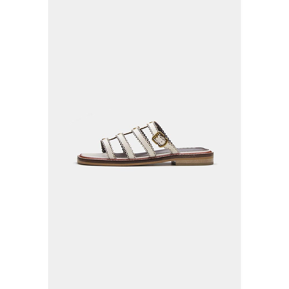 Oroh Women Nude Ines Open Toe Flats