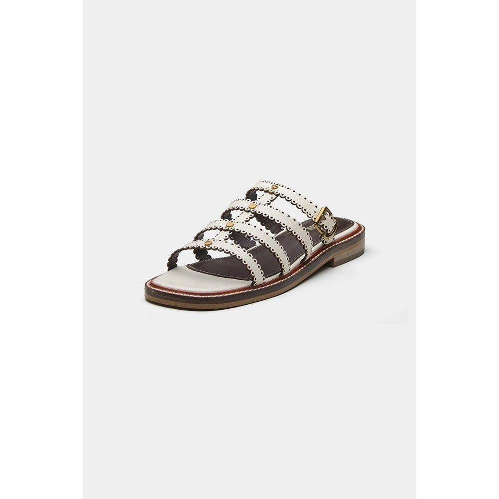 Oroh Women Nude Ines Open Toe Flats