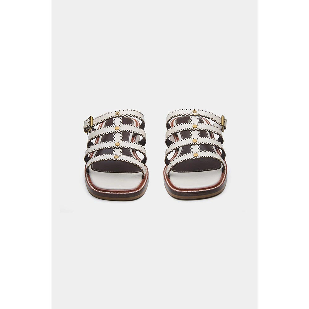Oroh Women Nude Ines Open Toe Flats