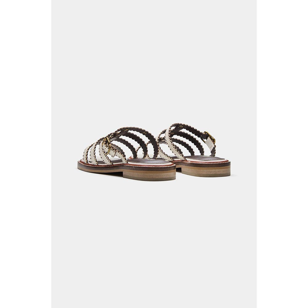 Oroh Women Nude Ines Open Toe Flats