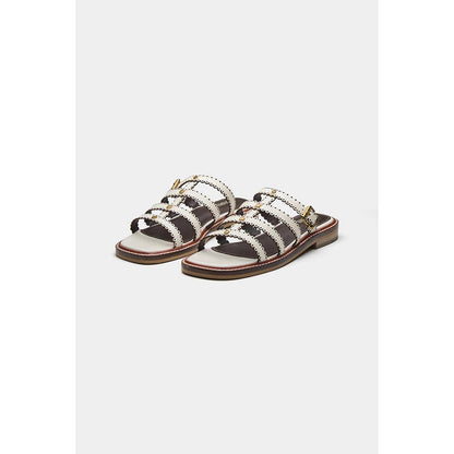 Oroh Women Nude Ines Open Toe Flats