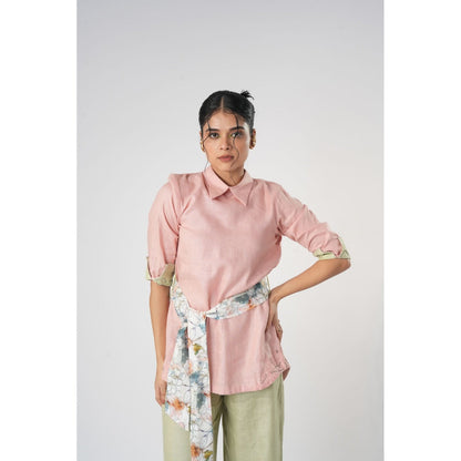 Orthodox Pink Hemp & Bamboo Top with Belt (Set of 2)