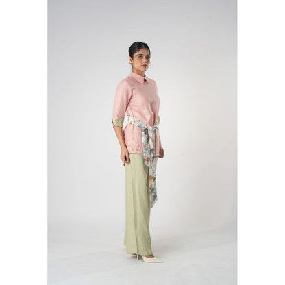 Orthodox Pink Hemp & Bamboo Top with Belt (Set of 2)