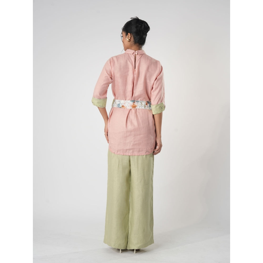 Orthodox Pink Hemp & Bamboo Top with Belt (Set of 2)