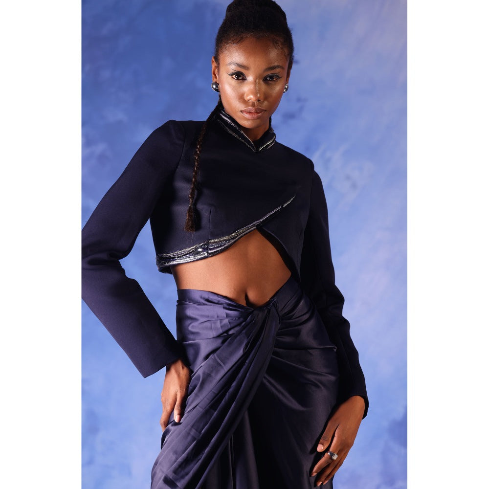 Orthodox Navy Blue Twilight Navy Crop Top