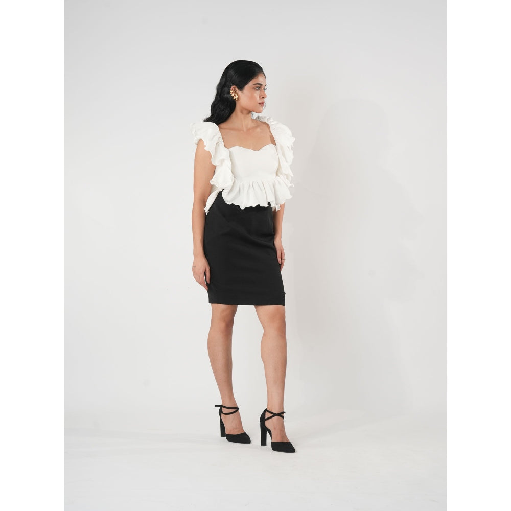 Orthodox White Structured Crop Top