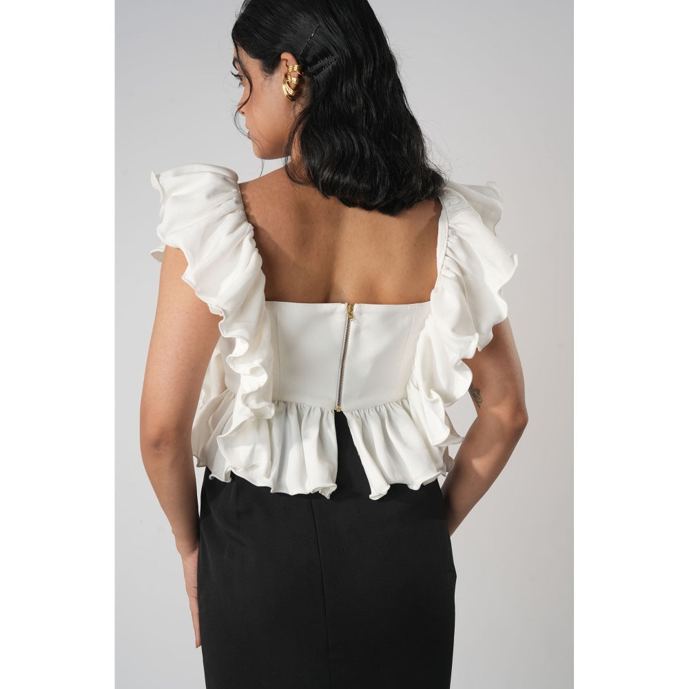 Orthodox White Structured Crop Top