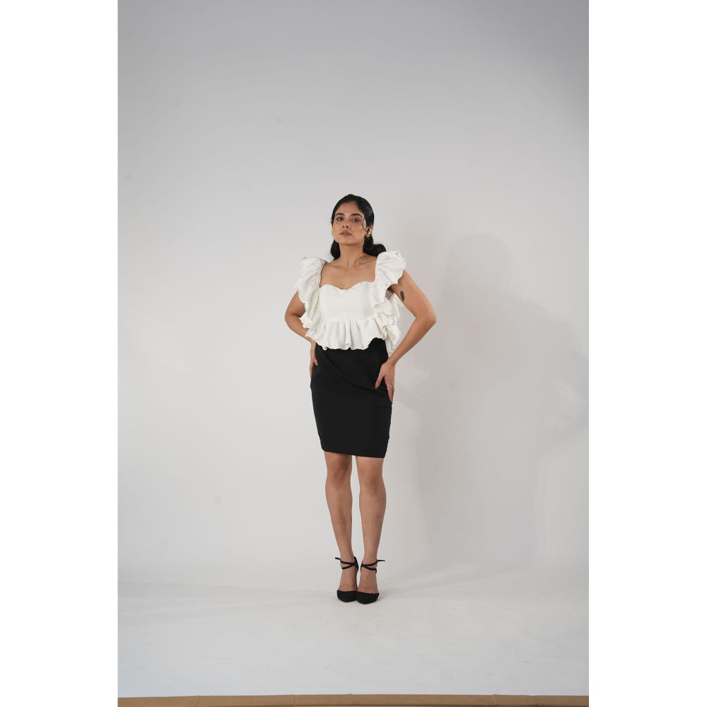 Orthodox White Structured Crop Top