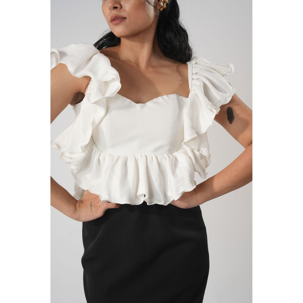 Orthodox White Structured Crop Top