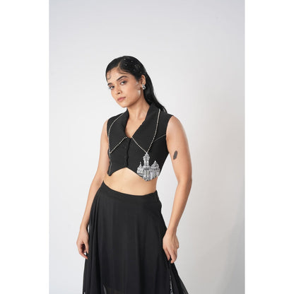 Orthodox Black Vest Top