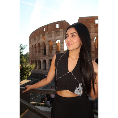 Orthodox Black Vest Top