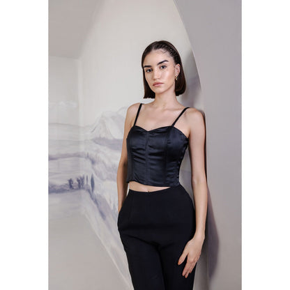 Orthodox Black Amorosa Corp Top