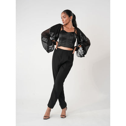 Orthodox Black Amorosa Corp Top