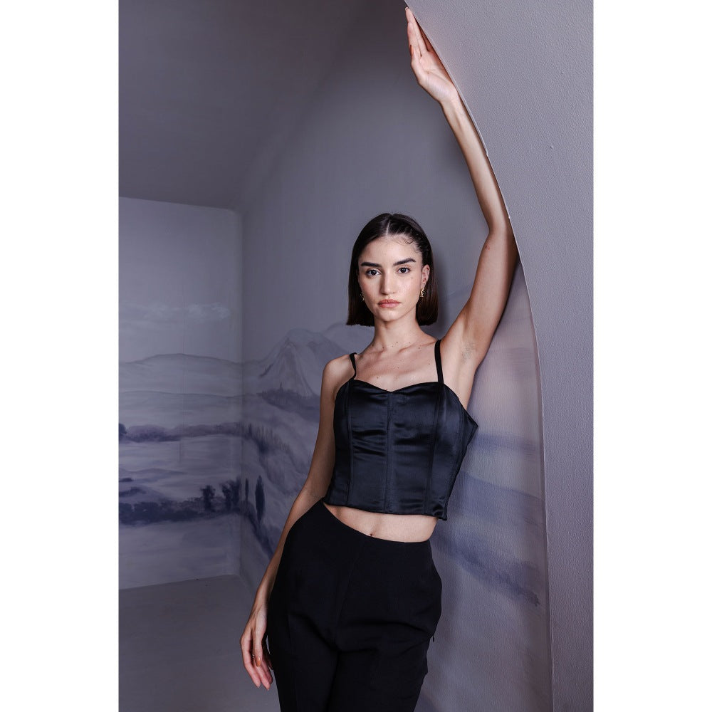 Orthodox Black Amorosa Corp Top