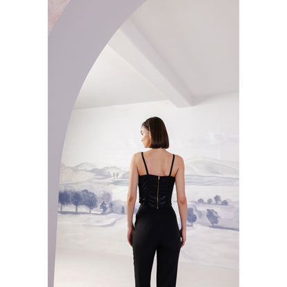 Orthodox Black Amorosa Corp Top