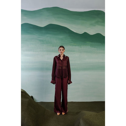 Orthodox Burgundy Celtic Lumiere Elegance Shirt