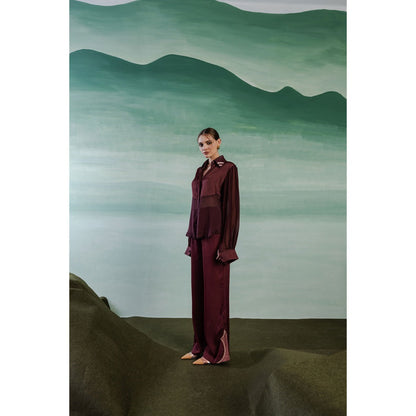 Orthodox Burgundy Celtic Lumiere Elegance Shirt