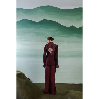 Orthodox Burgundy Celtic Lumiere Elegance Shirt