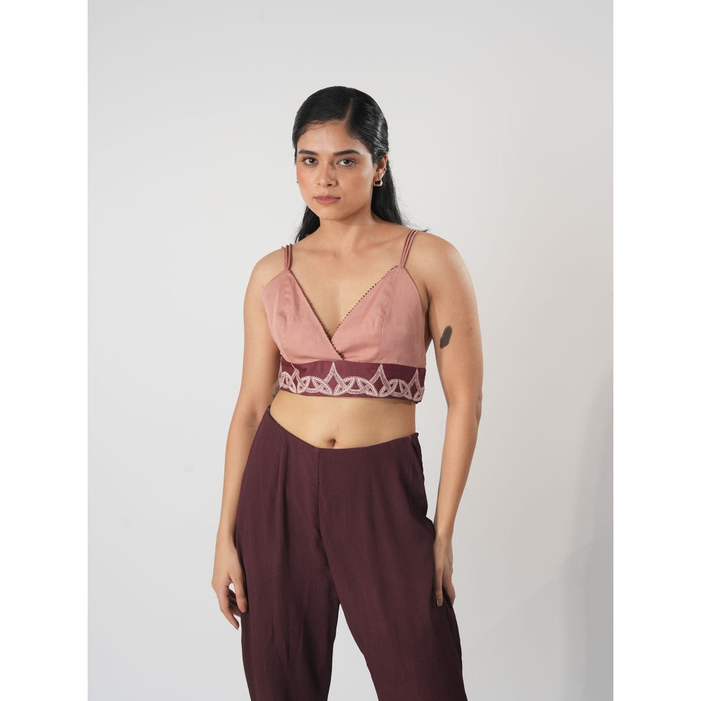 Orthodox Peach Crisscross Bustier