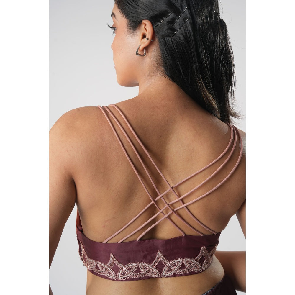 Orthodox Peach Crisscross Bustier