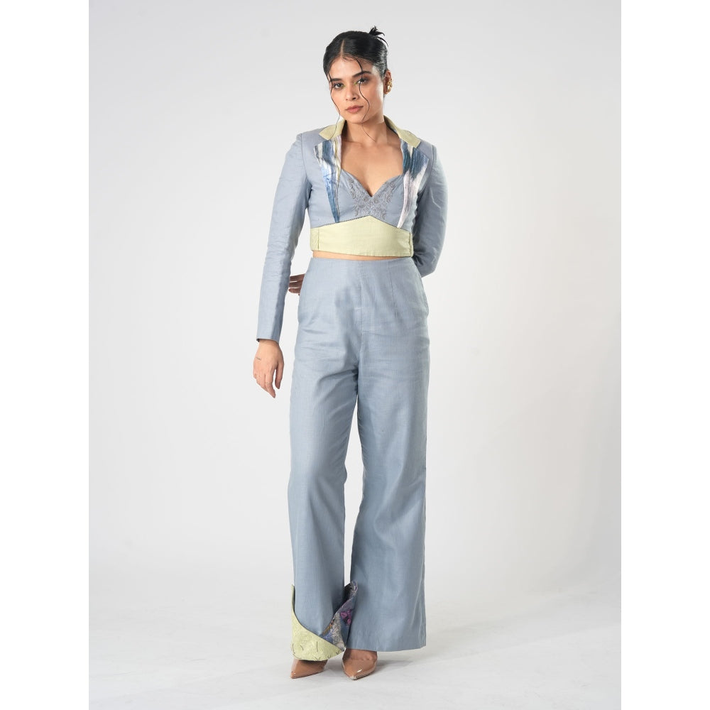 Orthodox Blue Sustainable Hemp Cropped Jacket