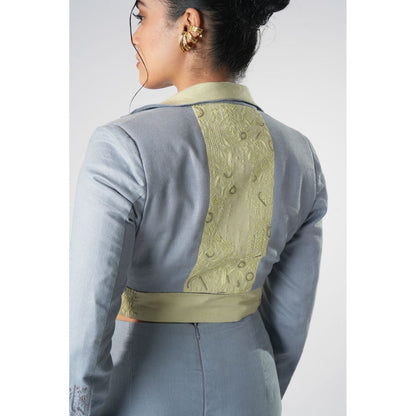 Orthodox Blue Sustainable Hemp Cropped Jacket