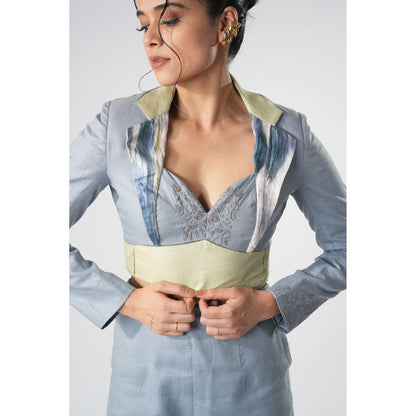 Orthodox Blue Sustainable Hemp Cropped Jacket