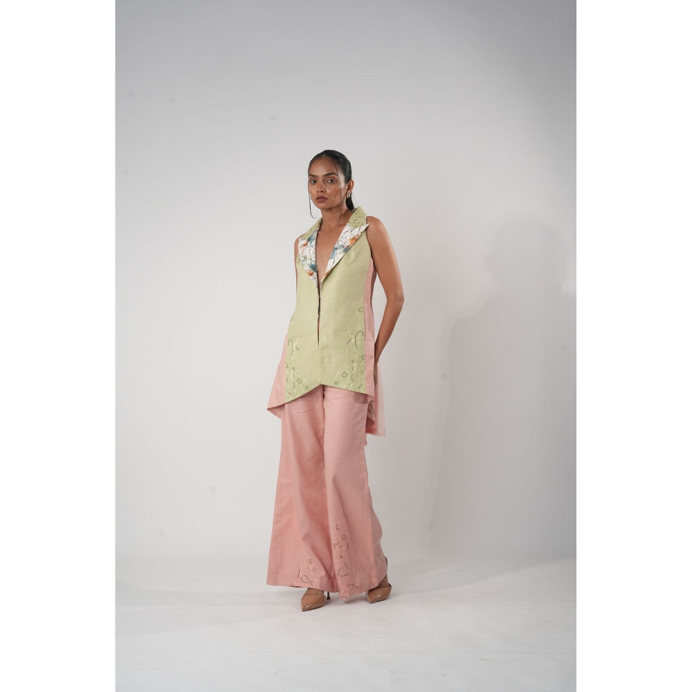 Orthodox Multi-Colour Hemp Blazer Style Tunic Style Top