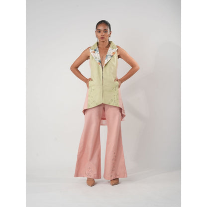 Orthodox Multi-Colour Hemp Blazer Style Tunic Style Top