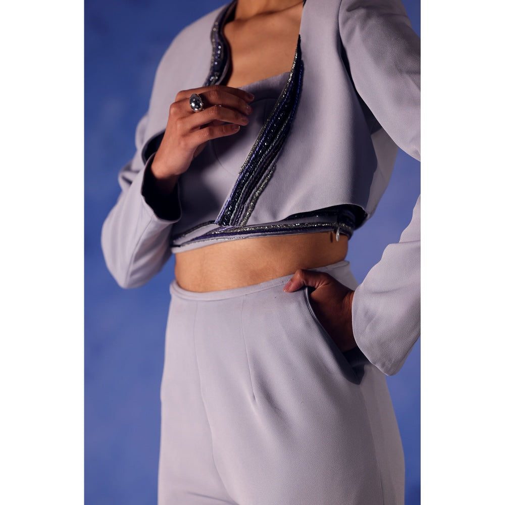 Orthodox Purple Dusty Rose Quartz Cropped Jacket